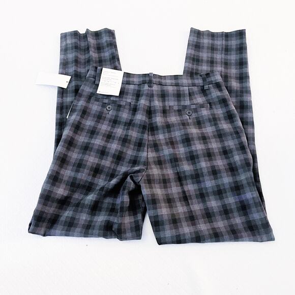 Calvin Klein Plaid Gingham Flat Front Stretch Slim Fit Pant SZ20 - Picture 7 of 8